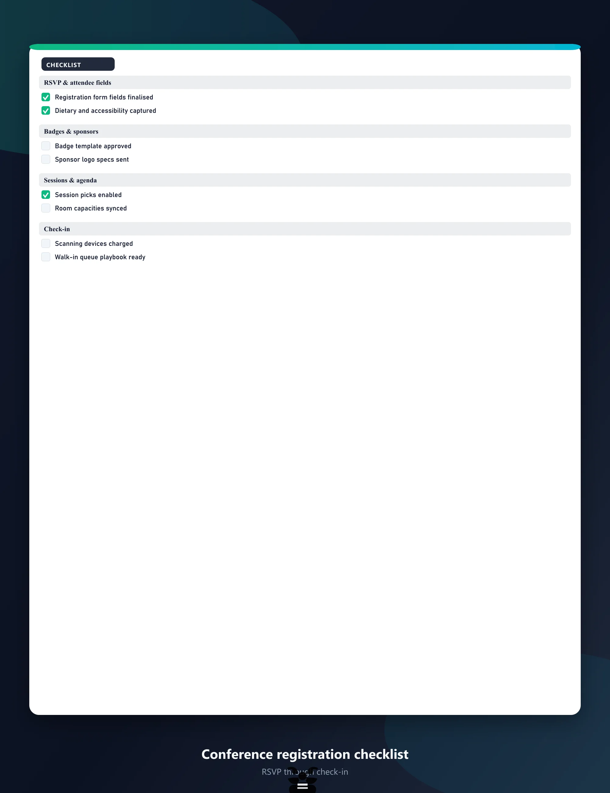 Conference Registration Checklist preview