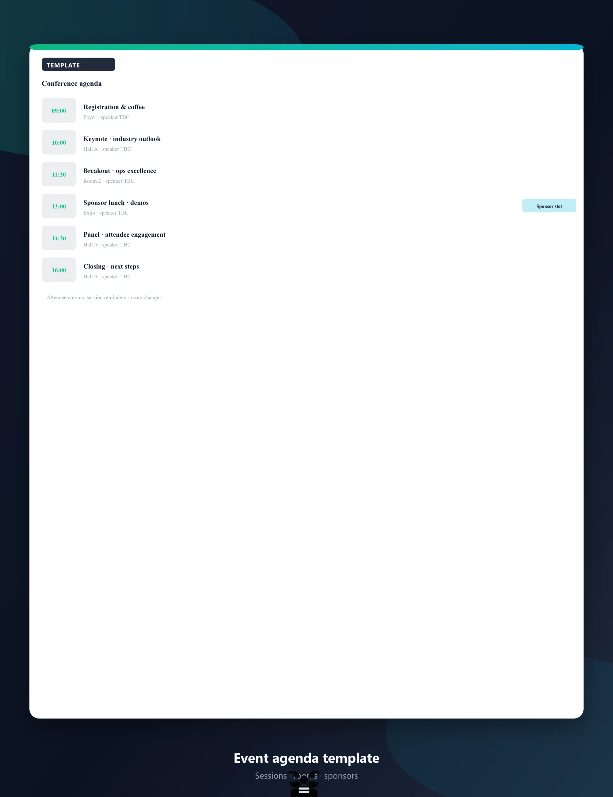 Event Agenda Template preview