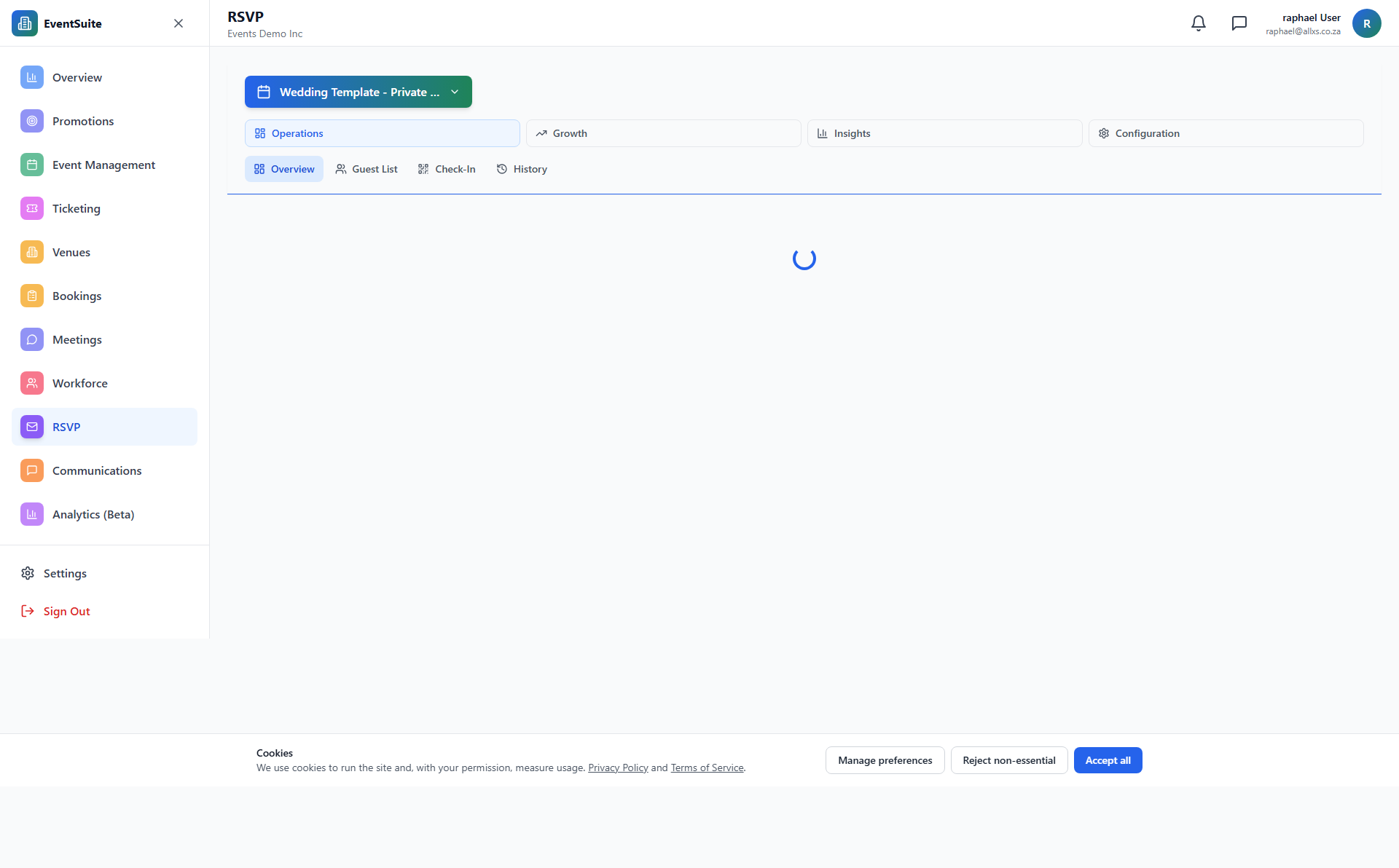 Communications guide screenshot