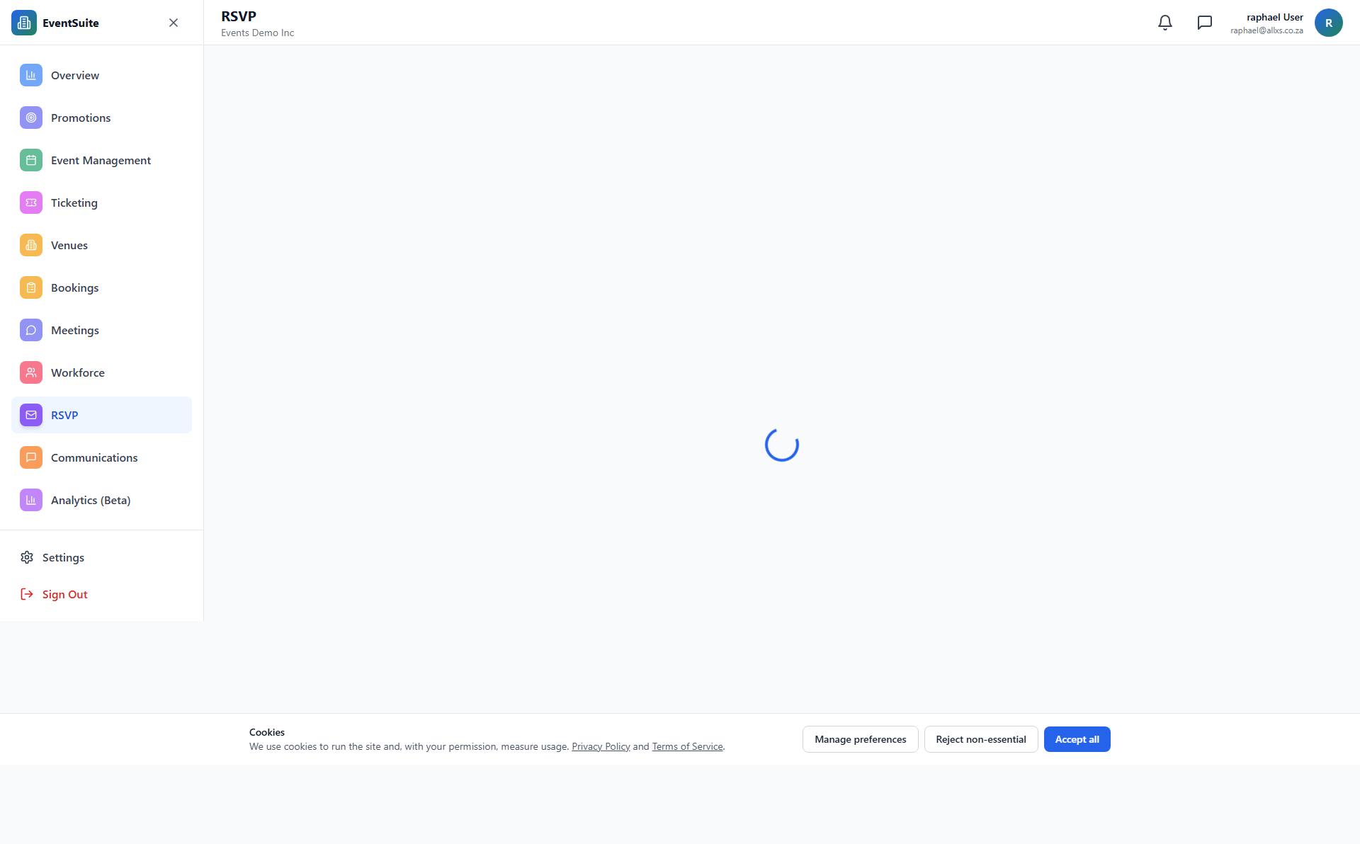 RSVP guide screenshot