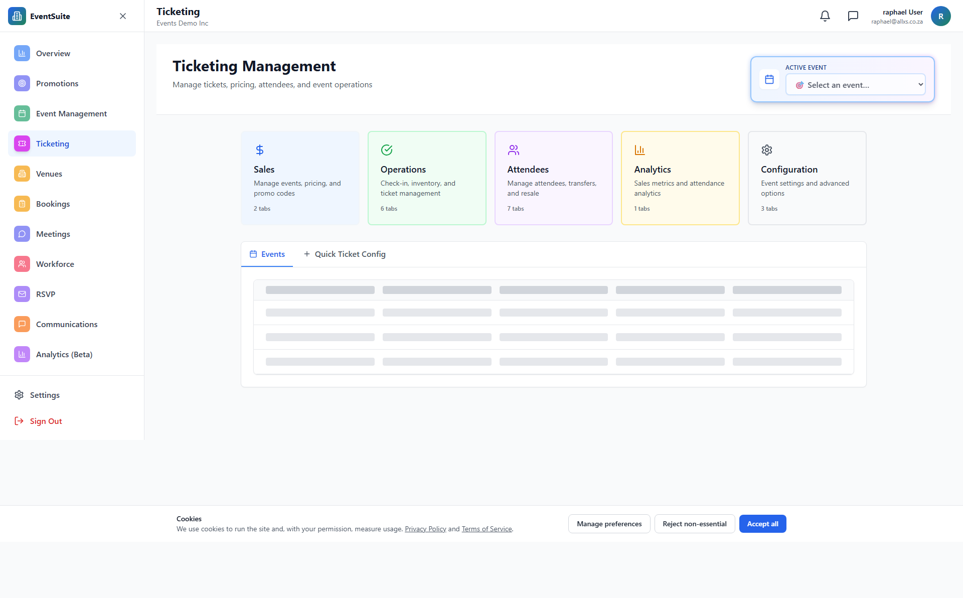 Ticketing guide screenshot