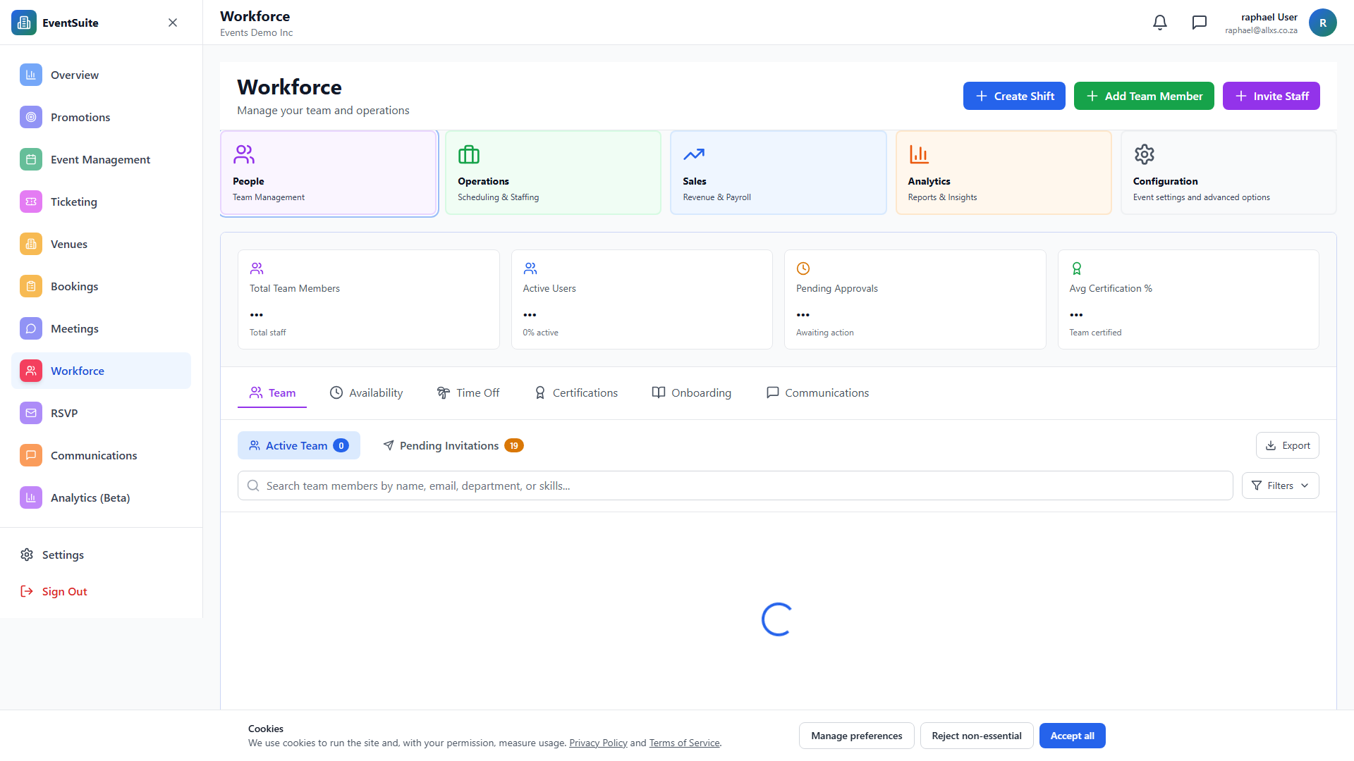 Workforce guide screenshot